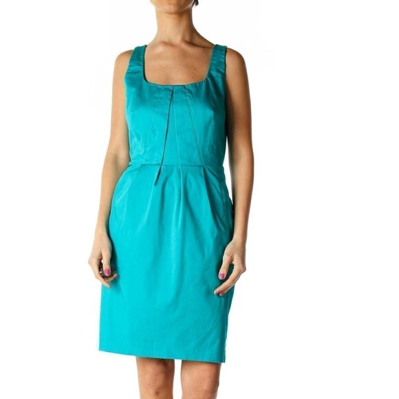 Calvin Klein Dresses & Skirts - Calvin Klein Blue Solid Casual A-Line Dress